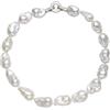 YAMI Collana di perle barocche in vere perle d'acqua dolce, 13 - 16 mm, grandi perle barocche regalo, elegante collana su catena d'argento, gioiello di lusso per donne, 13-16mm, Perla, Perla