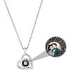 Zopmopae Collana con proiezione fotografica personalizzata Collana con foto personalizzata per donna Collana con foto a cuore Collana con te amo 100 lingue per collana mamma e moglie per la festa della mamma