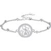 Hifeeled Bracciale Gatto Donna Argento 925 Bracciale Antiallergici Regali per Donna Madre Moglie Figlia - Regolabile |16cm+4cm|