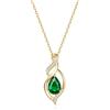 FANCIME Collana da donna con doppio twist a forma di simbolo dell'infinito con pietra natale, in argento Sterling 925 placcato oro, ciondolo a goccia Infinity con pietra natale, gioiello regalo per