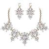 EVER FAITH Set di gioielli da donna con strass, bavaglini chunky choker, collana e orecchini donna, per feste di nozze, cristallo