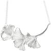 Helen de Lete - Collana girocollo in argento Sterling con tre foglie di ginkgo