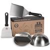 Norzn Brothers® Kit Smash Burger - Attrezzo per Smash Burger Kit, Schiaccia Hamburger per Piastra, Kit Hamburger, Pressa Smash Burger, Acciaio inox 304, Qualità Alimentare, Garanzia di 10 Anni