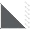 HENG FENG Tenda da Sole Impermeabile 2,5x2,5x3,5m Triangolare, Protezione UV 95% - Vela Ombreggiante per Esterno con Occhielli e Corda INCLUSI, per Giardino, Terrazza, Pergola, Antracite