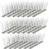 KOKMEYA Dissuasori Piccioni Inox (5m, 20 pz da 25cm) - Spilli Anti Volatili 304 con 40 Viti & 40 Fascette - per Balcone, Grondaia, Ringhiera & Tetto - Esterno