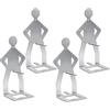 Kellegour 4 PCS Supporto per Salsicce per Barbecue,Supporto per Salsicce in Acciaio Inossidabile,Creativo in Piedi per Barbecue a Forma di Uomo,griglia Portatile per Hot Dog,Campeggio Outdoor Festa