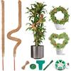 Gebrazy Monstera, supporto per piante, supporto per piante, facile da estendere, supporto per piante da interno, per piante rampicanti, asta di cocco naturale (120 cm)
