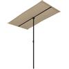 vidaXL Ombrellone da Esterni con Palo in Alluminio Parasole Protezione per Il Sole Telo Protettivo Tenda Accessori da Esterni 180x110cm Talpa