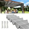 jackfru Tenda da Sole Avvolgibile 2x3M a Onda, Vela Ombreggiante 95% Protezione UV, Telo Impermeabile 420D per Pergola, Terrazza, Balcone e Giardino