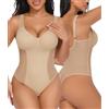Niwicee Body Contenitivo Modellante Donna Shapewear Bodysuit Pancia Piatta Guaina Contenitiva Perizoma Intimo Snellente Shaper Shaping Sexy Mesh Fajas Spallino Regolabile (Nero,S)
