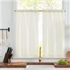 TOPICK, tende per finestre moderne per soggiorno e cucina, set da 2 pezzi, tende da bistrò, tende da cucina in stile rustico, con effetto lino, 115 x 90 cm (altezza x larghezza), tende per finestre