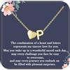 Aretas Collana con cuore in oro e lettere per donne ragazze A-Z con ciondolo a forma di cuore, collana personalizzata in oro, collana con cuore, gioiello, regalo, Rame