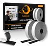 Xcdhemde® 8m x 20mm Autoadesivo Nastro Adesivo, Nero - Adatto per Abbigliamento/Scarpe e Cappelli/Lavori Artigianali fai da te/Conservazione Domestica (Riutilizzabile)
