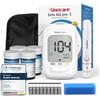 Sinocare Misuratore Glicemia, Glucometro con 100 Strisce Glicemia e 100 Lancette, Elettrodo d'argento più Preciso, Risultati in mg/dL