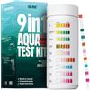 Wolmds Kit Test Acqua Acquario 9-in-1 - Test Acquario Dolce e Salato: Misuratore Durezza Acqua, pH, Nitriti, Nitrati, Cloro - Accessori Acquario Acqua Dolce,Kit Durezza Completo per Test Precisi