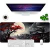 GSQITE Tappetino da scrivania XL Mousepad 80x30 cm Grande Tappetino da gioco per mouse PC Tappetino per mouse da professionista per gamer Accessorio per scrivania Decorazione per ufficio (Stile retrò
