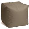 Avalon - Pouf Poggiapiedi CUBO Jive, Puff Poggiapiedi Divano quadrato, Pouffe Imbottito in Tessuto Tecnico Resistente e Antistrappo, Comodo e Impermeabile, Made in Italy (45cm-Tortora)