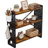anrekl Ripiani Cucina Salvaspazio, Porta Spezie per Cucina Salva Spazio, Può fungere da mensola cucina salvaspazio, Viene fornito con ganci e scatola di immagazzinaggio, 60×20×60cm, B-Bianco