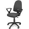 METALCHAISE Poltrona sedia ufficio con ruote altezza regolabile studio casa NERA 301/T/N
