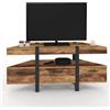 IDMarket - Mobile TV angolare in legno AUSTRIA 110 cm con gambe a perno e cassetti