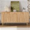 Wiuzo Credenza moderna e semplice, credenza per armadio, buffet soggiorno, set da 140 x 38 x 75 cm (naturale)