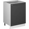 Vicco Mobiletto base cucina Fame-Line, Oro-antracite rustico/Bianco, 60 cm 1 anta senza piano di lavoro