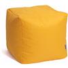 Avalon - Pouf Poggiapiedi CUBO Jive, Puff Poggiapiedi Divano quadrato, Pouffe Imbottito in Tessuto Tecnico Resistente e Antistrappo, Comodo e Impermeabile, Made in Italy (45cm-Giallo Limone)