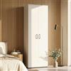 [en.casa] Armadio a 2 Ante Guardaroba con Barra Asta Appendiabiti e 4 Ripiani Regolabili Armadio Vano Porta Abiti Scomparti per Camera da Letto Ingresso Cameretta 175x60x35 cm - Bianco