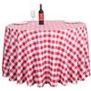 Xiang Ru - Tovaglia circolare rotonda a quadretti, lavabile, in stile nordico, per ristorante, hotel, scrivania, colore rosso, diametro: 1,8 m