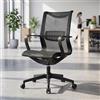 Ya-Home Sedia da Ufficio Sedia Ergonomica con Supporto Lombare e Braccioli Sedia Scrivania in Rete Sedie con Ruote Girevoli Sedie Computer Regolabile per Ufficio, Nero