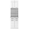 Vicco Cucine componibili piccole R-Line, Bianco lucido, 60 cm, PL Marmo, utilizzabile per combinazioni modulari in composizioni cucina