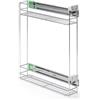 ATM Carrello portabottiglie estraibile per mobile di cucina, Montaggio laterale, Modulo 15 cm - cargo con chiusura morbida destro estrazione totale regolazione 3D - Cromo Lucido