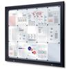 Danieli | Bacheca Certificata per Esterno 125x100 IP56, Vetro di Sicurezza, Ermetica | In Alluminio Colore Antracite, Magnetica con 2 Chiavi | Per Muri e Ringhiere (15xA4)