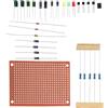 INOOMP Kit di Pratica Saldatura per Principianti Scheda di Addestramento Plug-in in Plastica Marrone, Resistente, per Insegnamento di Abilità Elettroniche e Formazione Saldatura