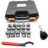 YUNRUX Set di 15 pinze di serraggio YUNRUX, dado di serraggio 3-20 mm ER32 CNC, mandrino di foratura ad alta forza di serraggio per foratura con chiave, mandrino di serraggio MK3 M12, filettatura filettata