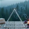 Piramide di Cristallo con Mazzuolo Geometrico Strumento a Percussione Lucido
