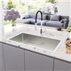 evineo m10 lavello da cucina, EV2114, m10 acciaio inox satinato lucido [Lavelli da Cucina > per Base Sottolavello a partire da 90 cm]