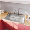 evineo m30 lavello da cucina, EV2113, m30 acciaio inox satinato lucido [Lavelli da Cucina > per Base Sottolavello a partire da 90 cm]