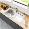 evineo m40 lavello da cucina, EV2013, m40 acciaio inox satinato lucido [Lavelli da Cucina > per Base Sottolavello a partire da 60 cm]