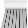 QAUUCP Eva Tappetino Antiscivolo per Barca 2400x450X6mm Finto Teak Schiuma Eva Tappetino for Barca for pavimentazione Marino Impermeabile Antiscivolo for Yacht Pontone Motoscafo(Dark Gray Black)