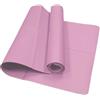ATEUXOL Tappetino Palestra Tappetino yoga pieghevole Eco friendly EVA esercizio fitness da viaggio spessori 3 mm/4 mm/6 mm(0.3cm Pink)