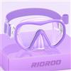 RIOROO Maschera Snorkeling Bambini con Cinturino in Tessuto Regolabile, Protezione Naso, Visione Panoramica HD 180°, Antiappannamento e Anti-perdite, per 4-16.