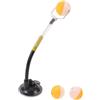 Healeved Allenatore di Tennis Tavolo con Ventosa per Pratica Singola, Altezza e Angolo Regolabili, Materiale Pvc e Lega di Alluminio, per Esercizi Indoor e Giochi in Famiglia