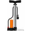 LOVIVER Pompa Bicicletta con Alta Pressione Fino PSI Doppia Testa Universale Manometro Integrato Affidabile Accessori per Diversi Usi Inclusi Adatta per Officina Emergenze, Argento, Corto Hp