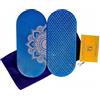 Baoblaze Sgabello Meditazione Tavola Allenamento Equilibrio Pedana Massaggiatore Piedi Legno con Motivo Fiore Della Vita Adatta a Pratica Respirazione Consapevolezza Esercizi Fitness