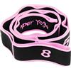 Deskium Fascia elastica numerata per yoga, 8 anelli, per fitness, con seta in lattice, 90 cm, per allenamento, danza, pilates, fisioterapia e stretching