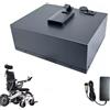 JHKJ Batteria di Ricambio al Litio per Sedia a rotelle elettrica 24V 6.6Ah 12Ah 15Ah 20Ah 25Ah 30Ah 35Ah con Caricabatterie.,24v15ah