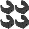 MOKKHNB Morsetto Tubo 25Mm in Nylon Nero Set 4 Pezzi Clip Singola per Accessori di Navigazione e Barca