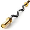 PhysKcal EZ Curl Bar, 1,2 m Super EZ Olympic Bar per piatti standard da 50 mm, eccellente per guadagnare bicipiti e tricipiti, dorato e nero
