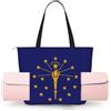 ZYJHYY Indiana State Flag Print Borsa da yoga da donna con tappetino da yoga borse Carrier Borsa da trasporto per allenamento pilates